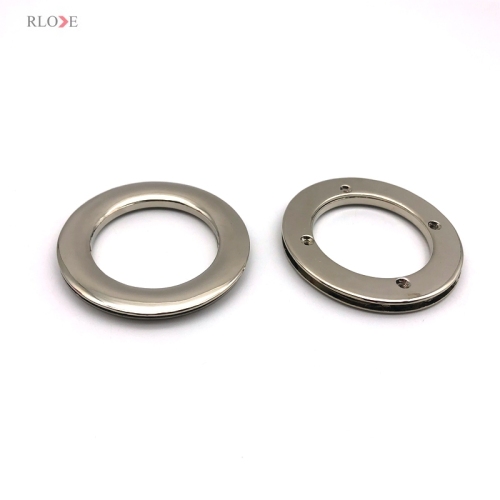 Factory Manufacturing Hanging Plating Nickel Color Hardware 40 MM Metal Bag Eyelets With Screws