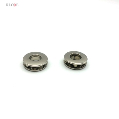 OEM Factory Custom Shiny Smooth Nickel 11 MM Round Shape Bag Metal Eyelets With Back Side 3 Screws