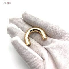 Hot Sale Alloy Material Handbag Hardware Decoration Buckles Light Gold Metal Arch Bridge 15.52 MM