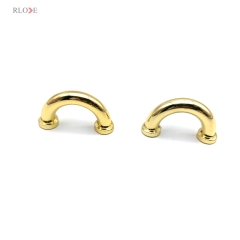 Eco-Friendly Hanging Plating Light Gold Decoration Buckles 16.85 MM Zinc Alloy Metal Arch Bridge for Bags