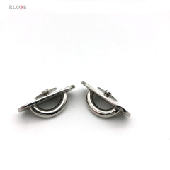 Handbag Hardware Accessories Zinc Alloy Silver Metal Arch Bridge 16.54 MM Decoration Buckles For Bag