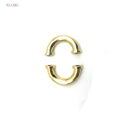 Eco-Friendly Hanging Plating Light Gold Decoration Buckles 16.85 MM Zinc Alloy Metal Arch Bridge for Bags