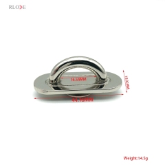 Handbag Hardware Accessories Zinc Alloy Silver Metal Arch Bridge 16.54 MM Decoration Buckles For Bag