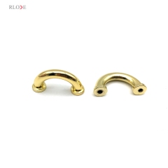 Eco-Friendly Hanging Plating Light Gold Decoration Buckles 16.85 MM Zinc Alloy Metal Arch Bridge for Bags