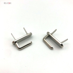 Nickel Color Zinc Alloy Handbag Hardware 18.01 MM Metal Decorative Clips Arch Bridge Buckles For Bags