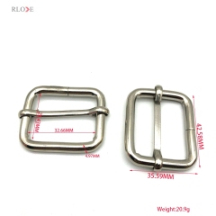 Cheapest Rolling Plating Silver Iron Bag Adjustable Buckles Slider Metal Fitting 32MM