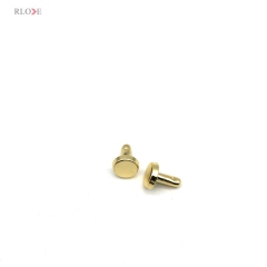 8.27MM Round Handbag Metal Rivets Zinc Alloy Light Gold Bag Decorative Buckles With Hanging Plating