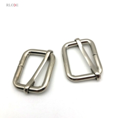 Handbag Hardware Iron Metal Slider Buckles Rolling Nickel 26MM Adjustable Fitting For Bags