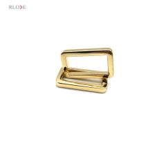 Fashionable Rectangle Shape Bag Metal Buckles 1 Inch Zinc Alloy Light Gold For Handbag Accessories
