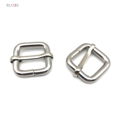 Hardware Accessories Silver Rectangular 19MM Metal Iron Adjustable Buckles With Rolling Plating