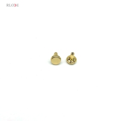 8.27MM Round Handbag Metal Rivets Zinc Alloy Light Gold Bag Decorative Buckles With Hanging Plating