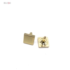 Metal Fittings Bottom Buckles Zinc Alloy Light Gold Square Bag Rivets 12.33MM For Handbag Accessories