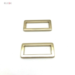 Prevailing Asia Bag Accessories Zinc Alloy Light Gold Shoulder Buckles Flat Metal Square Rings 37.39 MM For Handbag