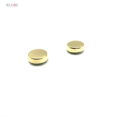 Leather Bag Hardware Fitting Decoration Buckles Round Shape Flat Metal Rivets 12.31MM Light Gold Zinc Alloy