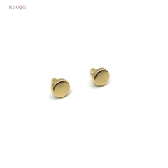 8.27MM Round Handbag Metal Rivets Zinc Alloy Light Gold Bag Decorative Buckles With Hanging Plating