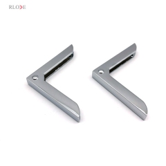 Straight Triangle Chrome Color Bag Metal Clip Corner 48.37MM For Handbag Hardware