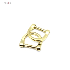 China Wholesale Simple Design Zinc Alloy Light Gold 21 MM Metal D Rings Buckles For Handbag