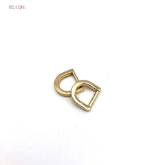 Refinement Workmanship Light Gold 10 MM Handbag Flat Metal D Ring Shoulder Buckles With Zinc Alloy