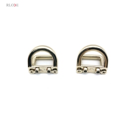 Meticulous Workmanship Light Gold Zinc Alloy Double Metal Shoulder Buckles Square & D Ring Hardware For Bag Accessories