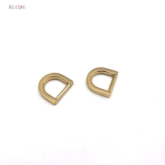 Refinement Workmanship Light Gold 10 MM Handbag Flat Metal D Ring Shoulder Buckles With Zinc Alloy