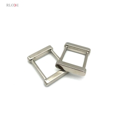 Popular Women Leather Bag Zinc Alloy 19 MM Light Gold & Nickel Color Metal Square Ring Buckles For Handbag