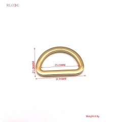 Factory Price Retail Zinc Alloy Light Gold 1 Inch Bag D Rings Metal Buckles For Handbag Accessories