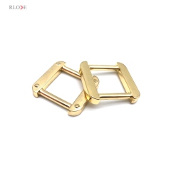 Universal Women Bag Hardware Accessories Light Gold Flat Square Ring Metal Buckles 19.16 MM For Handbag