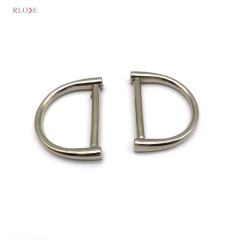 Hanging Plating Nickel Color 36.26 MM Metal D Buckles Zinc Alloy Handbag Hardware Accessories