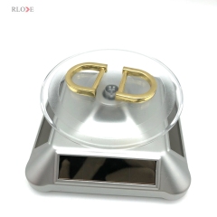 Luggage Handbag Accessories Flat Shape Zinc Alloy Light Gold 20 MM Metal D Rings Buckles For Leather Strap