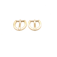 Bag Accessories Zinc Alloy Half Round Shape Metal Pin Buckles 20MM With Light Gold