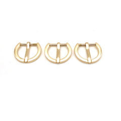 Bag Accessories Zinc Alloy Half Round Shape Metal Pin Buckles 20MM With Light Gold