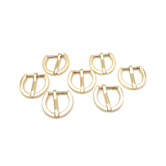 Bag Accessories Zinc Alloy Half Round Shape Metal Pin Buckles 20MM With Light Gold