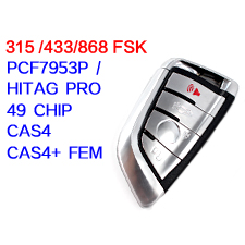 4btn Smart Key Remote Fob For BMW F Series FEM BDC/7 Series CAS4 CAS4+ 730 740 750/5 Series 520 525 530 535 PCF7953P 315MHz FSK