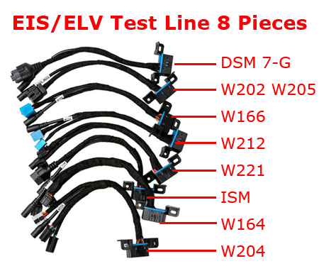 EIS/ELV Test Line 7 Pieces for Mercedes W204 W205 W212 W221 W222 W164 W166 work with VVDI MB Tool