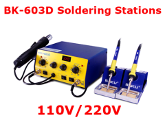 BK-603D Solder Station Hot Air Blower Heat Gun Intelligent Detection And Cool Air Welding Soldering Iron Repair Tool 110V/220V