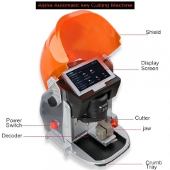 Alpha Automatic Key Cutting Machine Support VW Audi HU162T Key and Toyota & Lexus TOY2 Key 2 Years Warranty