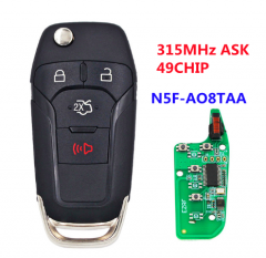 N5F-AO8TAA Flip Remote Key For Ford F150/F250/Explorer