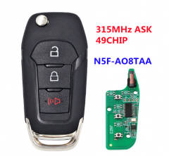 N5F-AO8TAA Flip Remote Key For Ford F150/F250/Explorer