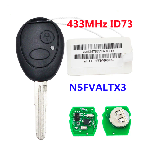 Car Key 433Mhz ID73 Chip for Land Rover Discovery 1999 - 2004 FCC ID: N5FVALTX3
