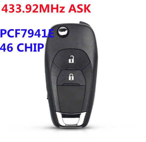 (433Mhz) 2btn Flip Key For Chevrolet/Holden