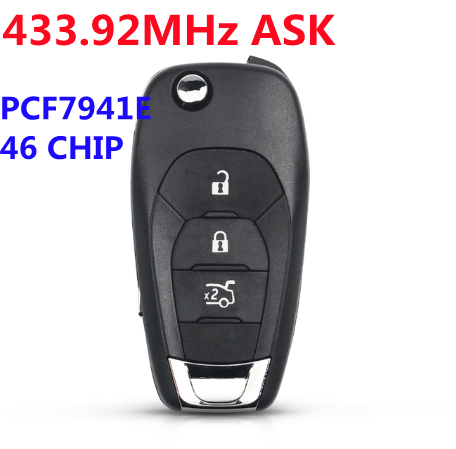 (433Mhz) 5933396 Flip Remote Key For Chevrolet Cruze