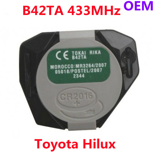 OEM 3 Button 433MHz for Toyota Hilux Tokai Rika B42TA 2015-2015