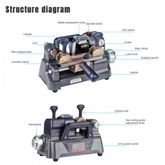 2022 Newest Xhorse Dolphin XP-008 Key Cutting Machine Mini Mechanical for Special Bit/ Double Bit Keys With shipping cost DHL/UPS