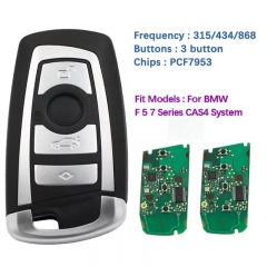 Aftermarket 4 Button Smart Key 315/434/868Mhz CAS4 System Car Remote For BMW F 5 7 Series F01 F02 F03 F04 F11 F07