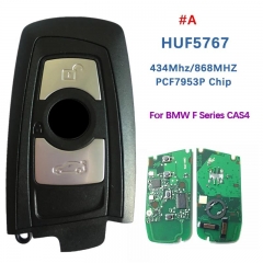 Aftermarket Colored 3 Button Key For BMW F Series CAS4 Smart HUF5767 HITAG PRO PCF7953P Chip 434/868MHz Keyless Go