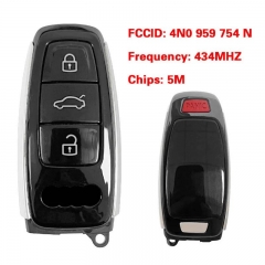 Original 3+1 Button MLB Smart Keyless Go Remote Contorl 434MHZ 5M Chip FCC ID 4N0 959 754 N For A-udi A8 2017-2021