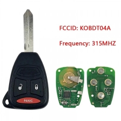 Original 3Button Smart Key For Dodge Ram Durango Dakota 2005-2011 Remote Head Key PN 05183348AA/KOBDT04A No Chip 315Mhz