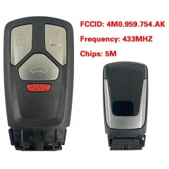 MLB 3+1 Buttons Original Smart Keyless GO Remote Control Fob 433Mhz 5M chip FCC 4M0 959 754 AK For A-udi Q7 2022+