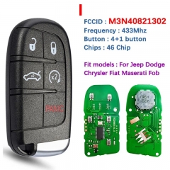 Aftermarket Smart Key For Dodge Chrysler 300 2011-2020 Remote Fob ID46 434Mhz M3N40821302 Multi-function Programming