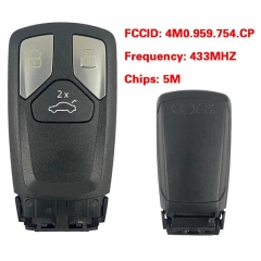 Original 3 Button MLB Smart Remote Key Control 433Mhz 5M Chip FCC 4M0 959 754 CP Keyless GO For A-udi A5 Q5 2022+